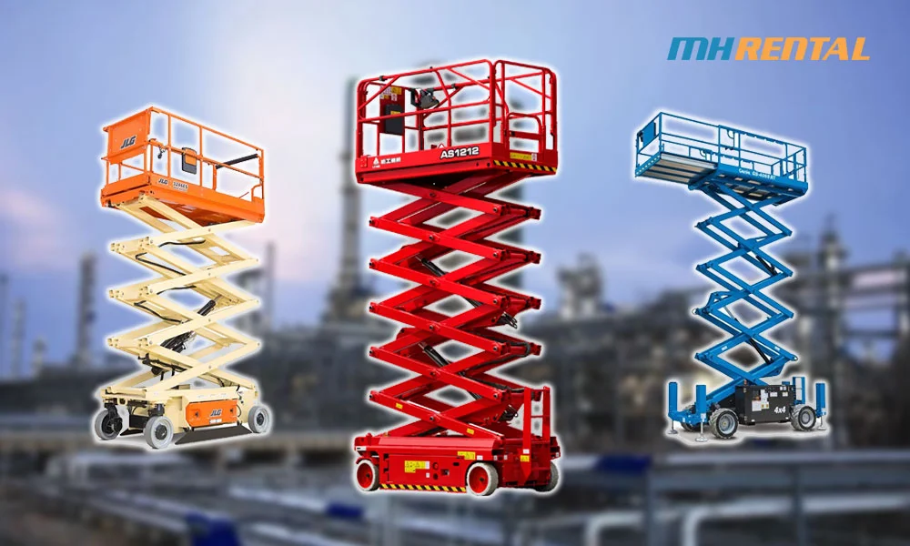 xe nâng nguòi cắt kéo