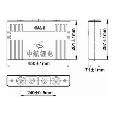 Kích thước cell pin CALB-CA200
