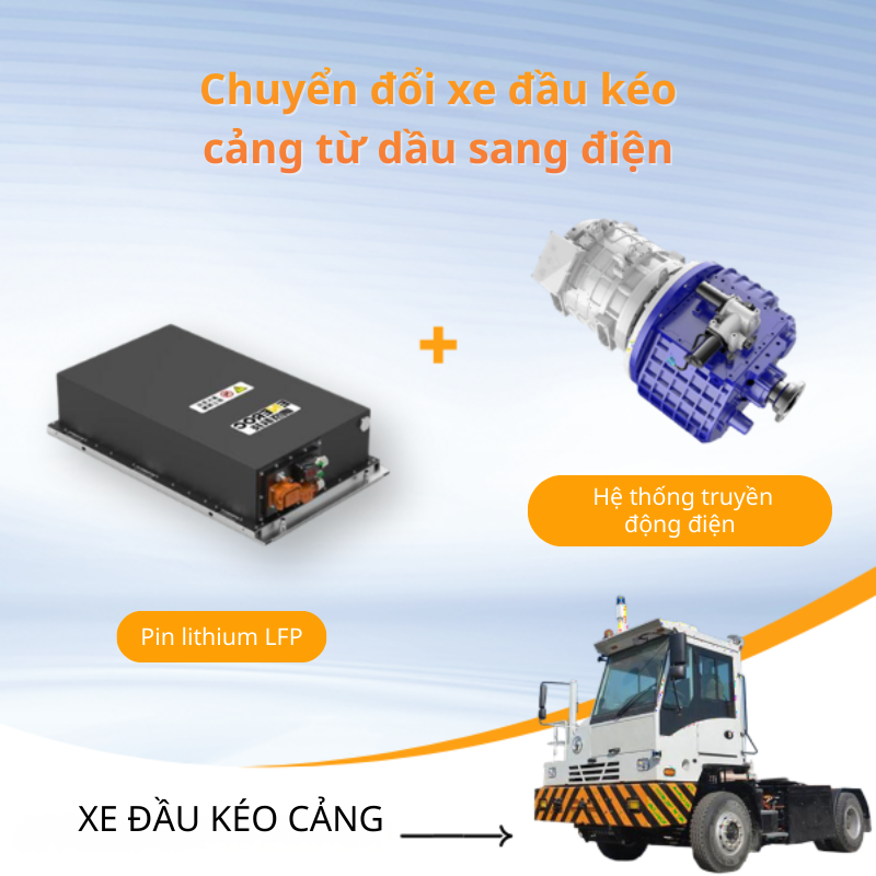 xe đầu kéo cảng pin lithium xe đầu kéo cảng