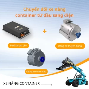 Pin lithium xe nâng container