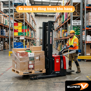 xe nâng bán tự động